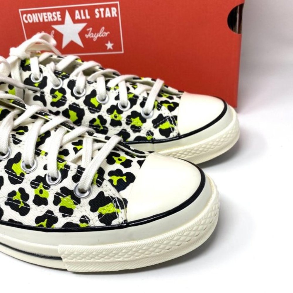 💖MEGA SALE💖Converse CHUCK 70 OX EGRET Black Leopard Print Low Men's 164410C - Picture 10 of 11